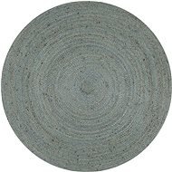 Ručne vyrobený koberec z juty okrúhly 90 cm olivovo zelený - Koberec