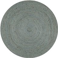 Handmade jute carpet round 120 cm olive green - Carpet