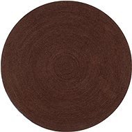 Handmade jute carpet round 90 cm brown - Carpet
