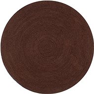 Handmade jute carpet round 150 cm brown - Carpet