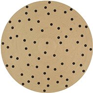 Handmade jute carpet with dotted print 120 cm - Carpet