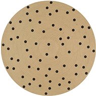 Handmade jute carpet with dotted print 150 cm - Carpet