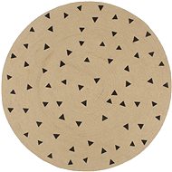 Handmade jute carpet with a triangular print of 90 cm - Carpet