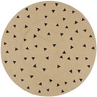Handmade jute carpet with a triangular print 150 cm - Carpet