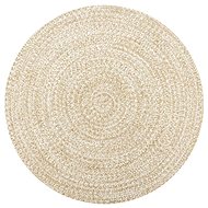 Handmade jute carpet white and natural 120 cm - Carpet