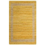 Ručne vyrábaný koberec juta žltý 80 × 160 cm - Koberec