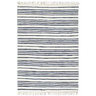 Hand-woven rug Chindi cotton 80x160 cm blue-white - Carpet