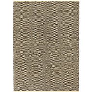 Hand-woven rug Chindi leather cotton 190x280 cm black - Carpet