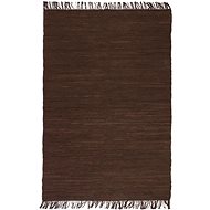 Hand-woven rug Chindi cotton 160x230 cm brown - Carpet