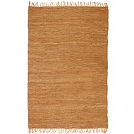 Hand-woven rug Chindi leather 120x170 cm brown - Carpet