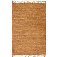Hand-woven rug Chindi leather 160x230 cm brown - Carpet