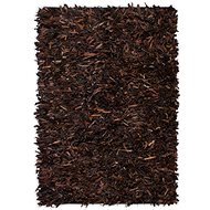 Genuine shaggy carpet 160x230 cm brown - Carpet