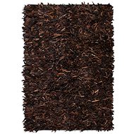 Genuine shaggy carpet 190x280 cm brown - Carpet