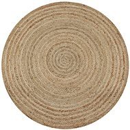 Kusový koberec zo splietanej juty 90 cm okrúhly - Koberec