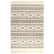 Carpet Kilim with cotton pattern 120x180 cm gray-pink - Carpet