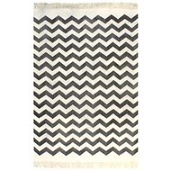 Carpet Kilim with cotton pattern 120x180 cm black and white - Carpet