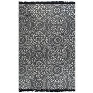Carpet Kilim with cotton pattern 160x230 cm gray - Carpet
