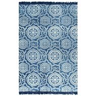 Carpet Kilim with cotton pattern 160x230 cm blue - Carpet