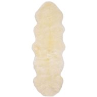 Sheepskin carpet 60x180 cm white - Fur