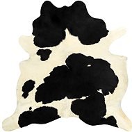 Koberec z pravej hovädzej kože čierno-biely 150 × 170 cm - Kožušina