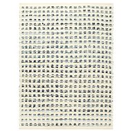 Denim and wool carpet 140x200 cm blue-white - Carpet