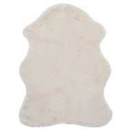 Carpet 65x95 cm faux rabbit fur cream - Carpet