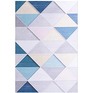 Carpet with multicoloured print 80x150 cm textile - Carpet