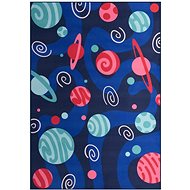 Carpet with multicoloured print 120x160 cm textile - Carpet