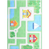 Carpet with multicoloured print 80x150 cm textile - Carpet