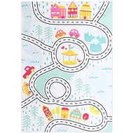 Carpet with multicoloured print 80x150 cm textile - Carpet