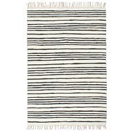 Ručně tkaný koberec Chindi bavlna 160×230 cm antracitovo-bílý - Koberec