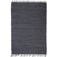 Ručně tkaný koberec Chindi bavlna 160×230 cm antracitový - Koberec