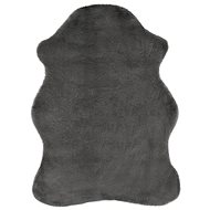 Carpet 65×95 cm artificial rabbit fur dark grey - Fur