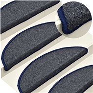 Carpet stair treads 15 pcs dark grey-blue 65x24x4 cm - Stair Treads