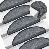 Carpet stair treads 15 pcs dark grey 65×24×4 cm - Stair Treads