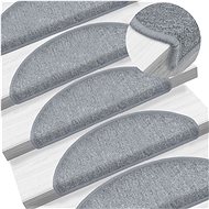 Carpet stair treads 15 pcs light grey 65×24×4 cm - Stair Treads
