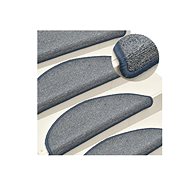 Carpet stair treads 15 pcs light grey-blue 65x24x4 cm - Stair Treads