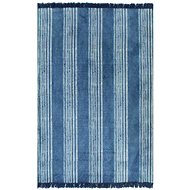 Koberec Kilim se vzorem bavlněný 120×180 cm modrý - Koberec