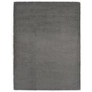 Koberec 120×160 cm umělá králičí kožešina tmavě šedý - Koberec
