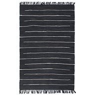 Ručně tkaný koberec Chindi bavlna 120×170 cm antracitový - Koberec