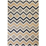Moderní koberec se zigzag vzorem 180×280 cm hnědo-černo-modrý - Koberec