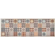 Kuchynský koberec prateľný farebná mozaika 45 × 150 cm - Koberec