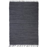 Ručně tkaný koberec Chindi bavlna 80×160 cm antracitový - Koberec