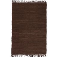 Ručne tkaný koberec Chindi bavlna 80 × 160 cm hnedý - Koberec