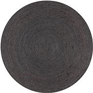 Ručně vyrobený koberec z juty kulatý 90 cm tmavě šedý - Koberec