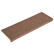 Kobercové nášlapy na schody 15 ks 65×25 cm hnědé - Koberec