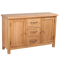 Chest of 3 Drawers 110 x 33.5 x 70cm Solid Oak Wood - Chest of Drawers