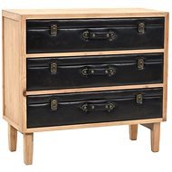 Chest of drawers made of solid fir wood 80 x 36 x 75 cm - Chest of Drawers