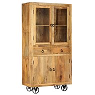 Chest of drawers made of solid mango wood 95 x 45 x 185 cm - Chest of Drawers