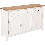 Chest of drawers 110 x 33.5 x 70 cm solid oak wood - Chest of Drawers